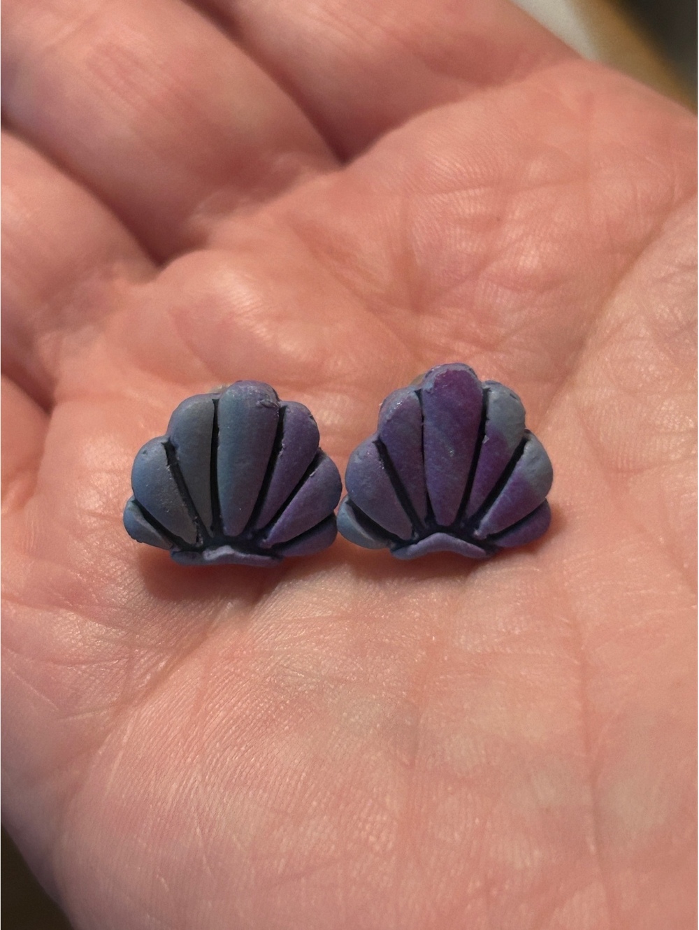 Set of 4 Zodiac and Shell Themed Stud Earrings